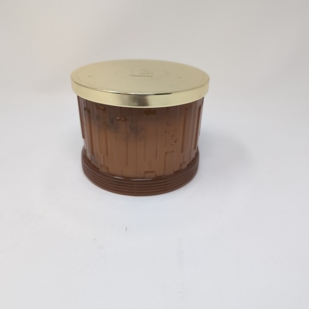 Slatkin & Co Ginger Spiced Pudding 3 Wick Scented Candle‎ 14 oz Amber Glass Jar